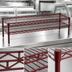 Thumbnail image #3 for Eagle Group QuadTruss 2-Tier Front Case Merchandise Wire Shelving Unit, 30W x 14D x 14H, Red Epoxy