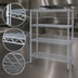 Thumbnail image #3 for EAGLEbrite 4-Tier Stationary Wire Starter Shelving Unit, 48W x 24D x 63H, Zinc Finish
