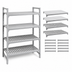 Thumbnail image #4 for Cambro Camshelving Premium 24-Inch Deep x 54-Inch Long 5-Shelf Vented and Solid Shelf Kit, Speckled Gray