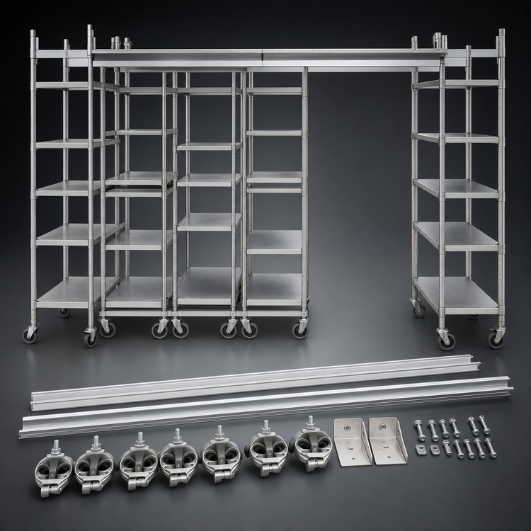 Product image #3 for Metro Top-Track 18-Foot Track Set for Super Erecta and MetroMax Q Shelving