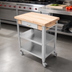 Thumbnail image #4 for John Boos Cucina Elegante 30-Inch x 20-Inch Maple Butcher Block Cart with Stainless Steel Drawer and Shelves
