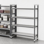 Thumbnail image #3 for Cambro Camshelving® Elements EXA213072VS4480 Polymer Shelving Add-On Unit, 21" D x 30" W x 72" H, 4-Tier, 3 Vented/1 Solid, Gray