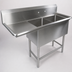 Thumbnail image #3 for John Boos Pro-Bowl Floor Model 2-Compartment Sink with Left Drainboard, 100-3/16 Inches Wide, 14-Gauge Stainless Steel