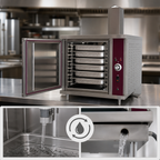 Thumbnail image #3 for Southbend (Middleby) Southbend Steam SX-6G3-SB Gas Countertop Convection Steamer, 6-Pan, 12" x 20" Pans, Auto Fill/Drain