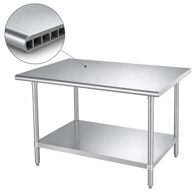 Product image #3 for Sapphire Manufacturing SMT-2460G 60-Inch x 24-Inch Stainless Steel Work Table with Adjustable Undershelf