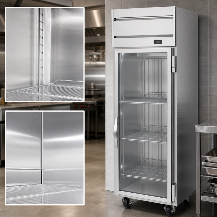 Product image #3 for Beverage-Air Horizon Series One-Section Top-Mount Reach-In Glass Door Refrigerator, 22.28 Cu. Ft., Stainless Steel