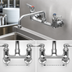 Thumbnail image #3 for T&S Brass Wall-Mounted Double Pantry Mixing Faucet with 10-Inch Swing Nozzle and 8-Inch Adjustable Centers