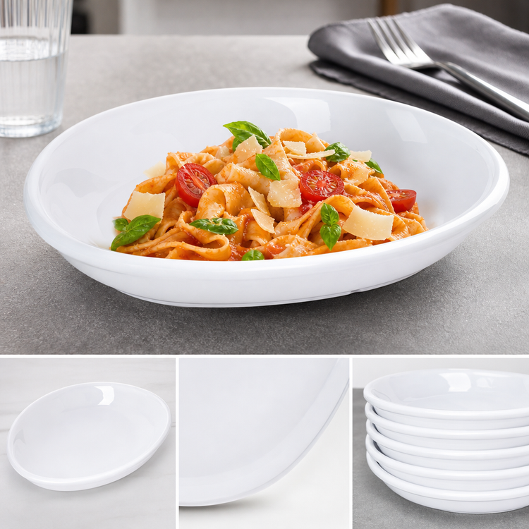 Product image #3 for Stadia® 8.5-Inch Oblong Melamine Pasta Plate, White