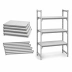 Thumbnail image #4 for Cambro Camshelving® Premium CPSK1848S4480 4-Shelf Solid Polymer Shelving Kit, 18 x 48 Inches, Speckled Gray
