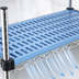 Thumbnail image #3 for QuadPlus 54 x 24 Inch Louvered Polymer Shelf Mat with Wire Quad-Adjust Frame, Blue
