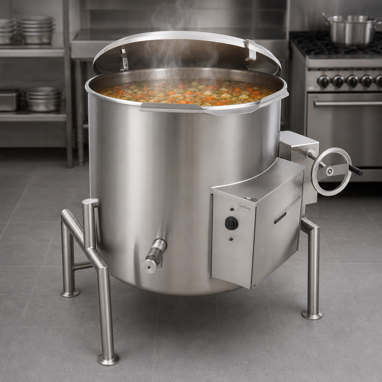 Product image #3 for Legion TWE-40 40-Gallon Electric Self-Contained Tilting Steam Kettle