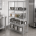 Thumbnail image #3 for CAC China Heavy-Duty Chrome-Plated Wire Shelving Set, 36 x 18 x 72 Inches