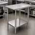 Thumbnail image #3 for Advance Tabco 16-Gauge 304 Stainless Steel Equipment Filler Table with Adjustable Undershelf, 18