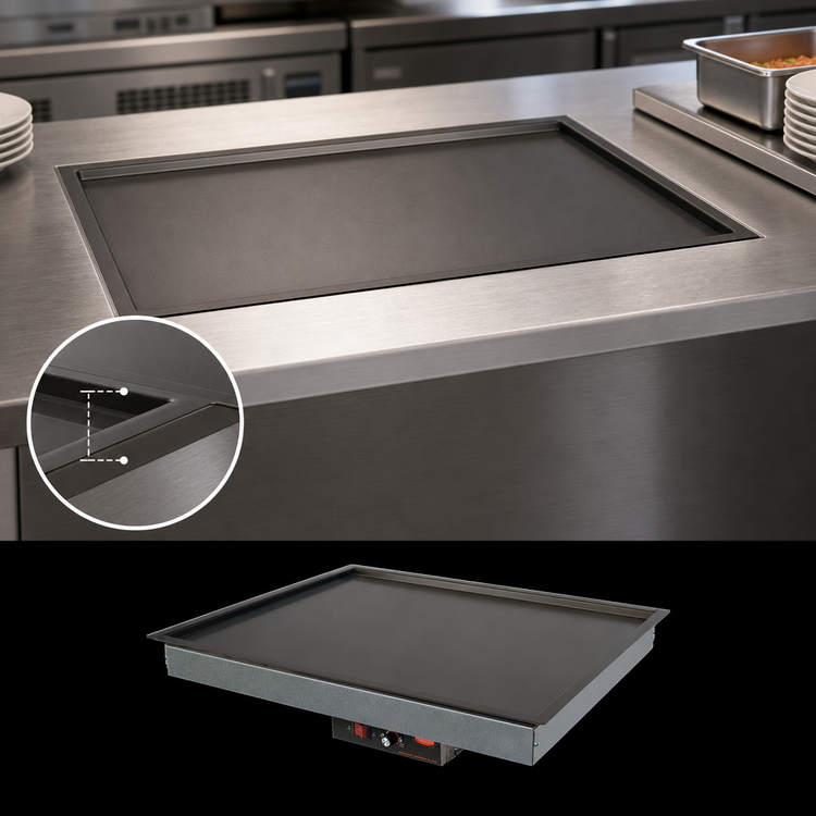 Product image #3 for Hatco Glo-Ray Built-In Rectangular Heated Shelf with Recessed Top, 37-1/2 Inch x 21 Inch, 120V