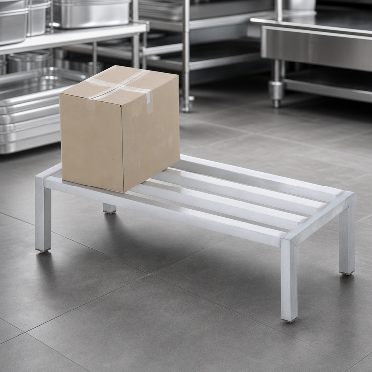 Product image #3 for Channel Manufacturing ADE2454 Promo Series Tubular Aluminum Dunnage Rack — 54 Inches W x 24 Inches D x 12 Inches H, 2,000 lb Capacity