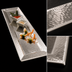 Thumbnail image #3 for American Metalcraft Hammered Rectangular 18/8 Stainless Steel Serving Tray, 23-3/4 x 7-1/2 x 1/2 Inch