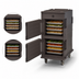 Thumbnail image #4 for Cambro Ultra Camcart® Insulated Front-Loading Double-Compartment Food Pan Carrier, Security Package, 24-Pan Capacity, Granite Sand