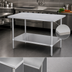 Thumbnail image #3 for 72 Inch x 14 Inch Stainless Steel Reinforced Top Work Table with Adjustable Undershelf