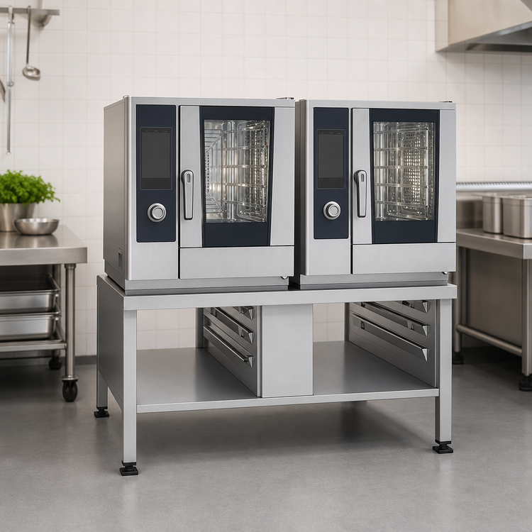 Product image #3 for RATIONAL Low Stand II Combi-Duo Stationary Oven Stand for iCombi Pro/Classic 6-Half Size