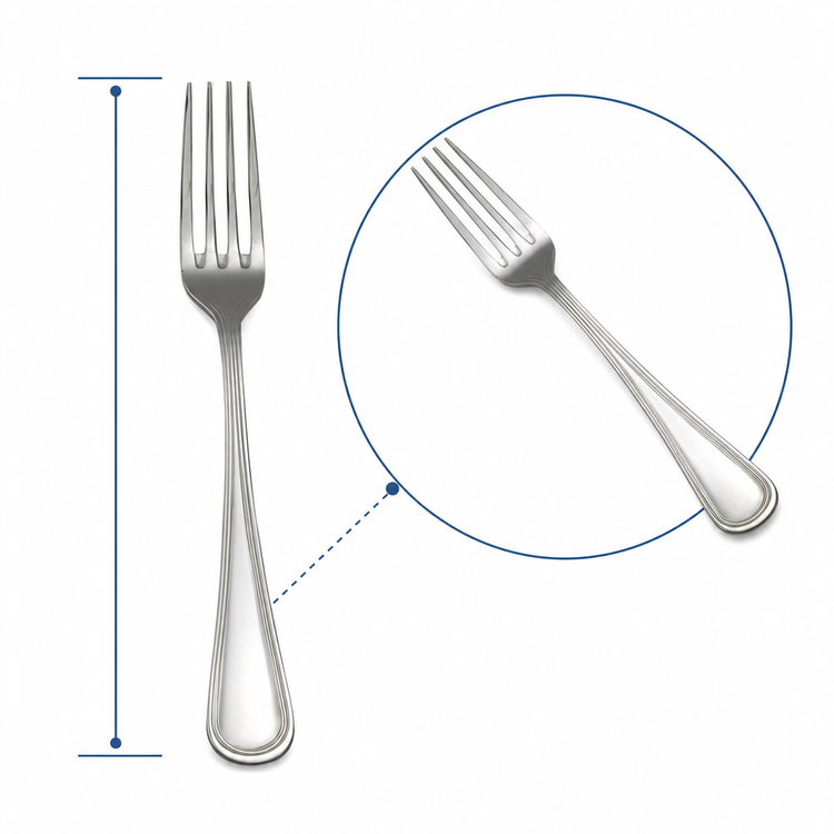 Product image #4 for Winco Shangarila 8-Inch European Table Fork, Extra Heavy Weight, Mirror Finish, 18/8 Stainless Steel