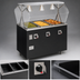 Thumbnail image #3 for Vollrath 2-Series Affordable Portable 46-Inch 3-Well Mobile Hot Food Station Deluxe with Buffet Breath Guard, Lights, and Open Storage Base