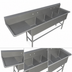 Thumbnail image #3 for John Boos Pro-Bowl 4-Compartment Stainless Steel Sink with 30-Inch Left Drainboard and 10-Inch Backsplash