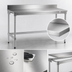 Thumbnail image #3 for New Age 84-Inch x 24-Inch Stainless Steel Top Work Table with 6-Inch Backsplash and Aluminum Base
