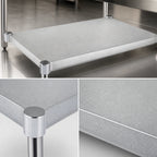Thumbnail image #3 for John Boos GSK8-24132 132"W x 24"D 18-Gauge Galvanized Steel Work Table Undershelf