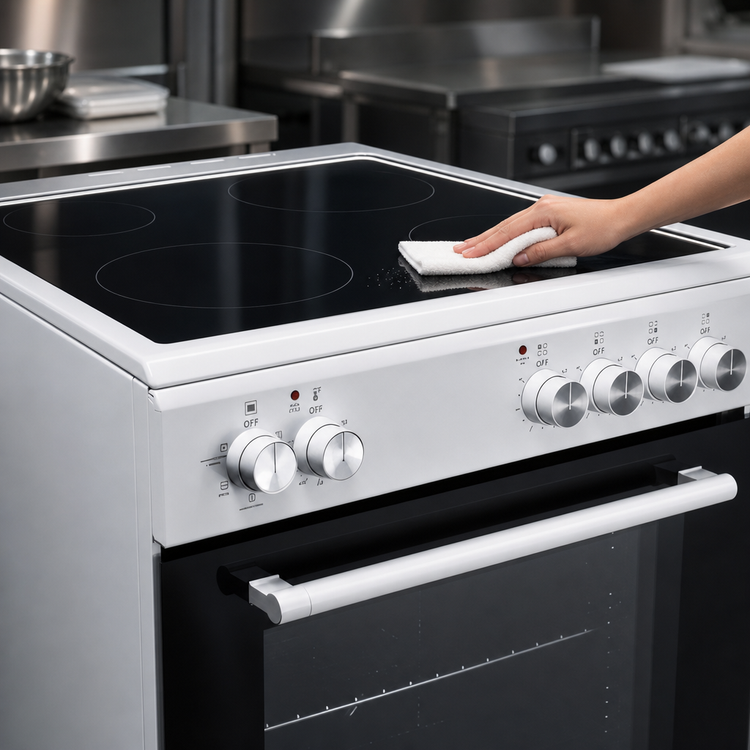 Product image #4 for Summit Appliance 24-Inch White Electric Smooth-Top Convection Range