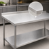 Thumbnail image #3 for Eagle Group Spec-Master Stainless Steel Work Table with 1-1/2-Inch Rear Up-Turn and Undershelf, 48 x 30 Inches