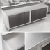 Thumbnail image #3 for John Boos Underbar Stainless Steel Work Table with Open Front Cabinet Base, 108 x 24 Inches, 5-Inch Backsplash