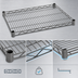 Thumbnail image #3 for Eagle Group Valu-Master 60 Inch x 30 Inch Wire Shelf, QuadTruss, Pewter Gray Epoxy, 600 lb Capacity