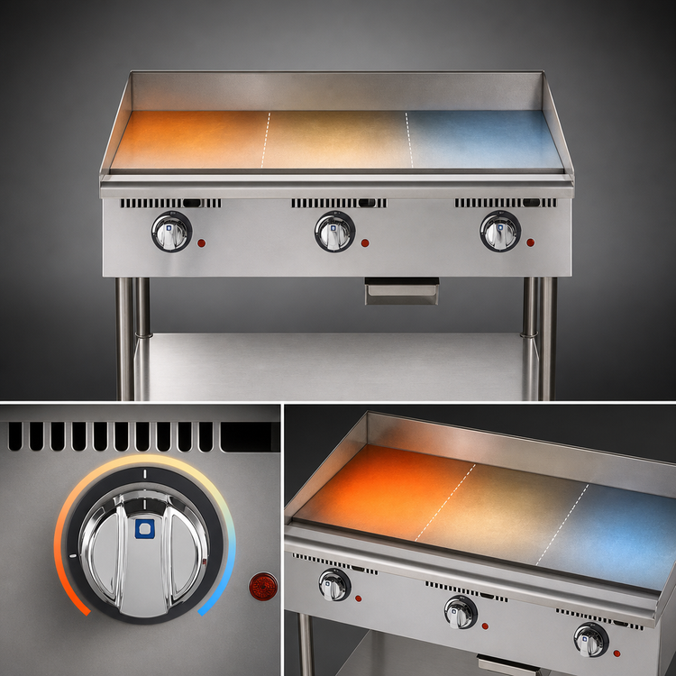 Product image #3 for Ultra-Max Heavy Duty 36-Inch Electric Countertop Griddle with 24-Inch Deep Polished Steel Plate