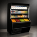 Thumbnail image #3 for Howard-McCray 32E Series 98-Inch Dairy Open Merchandiser, Open Front, Self-Contained Refrigeration, LED Lighting, Black