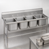 Thumbnail image #3 for Advance Tabco Regaline 4-Compartment Stainless Steel Commercial Sink, 114 1/4 Inches Long, with 24 x 24 x 14 Inch Compartments