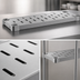 Thumbnail image #4 for Eagle Quik-Set Louvered Solid Shelf, 54 x 18 Inches, 16 Gauge Galvanized Steel, Gray Epoxy Finish