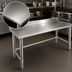Thumbnail image #3 for Deluxe Series Stainless Steel Work Table with 4-1/2-Inch Backsplash, 108 x 24 Inches