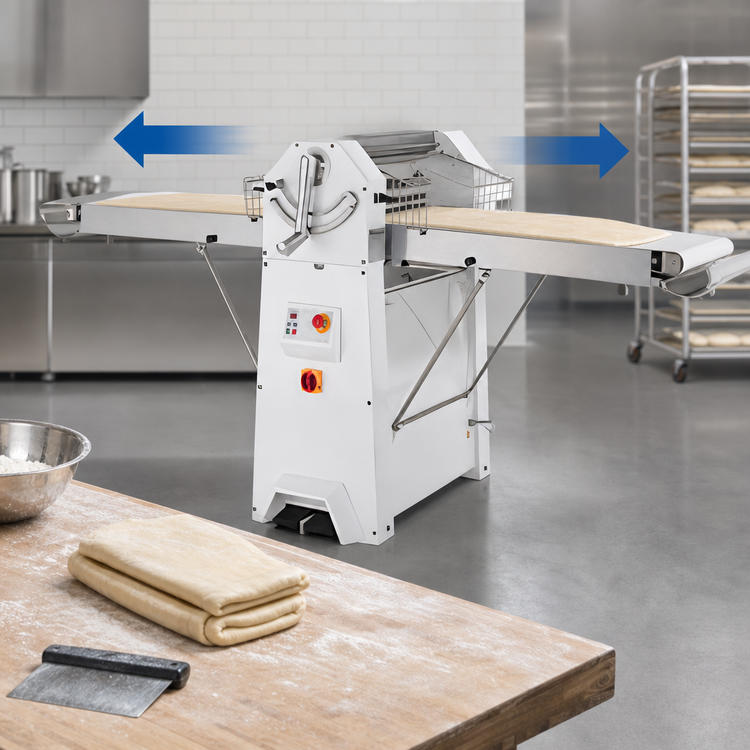 Product image #4 for Doyon LMA624 Reversible Floor Model Dough Sheeter with 19-11/16-Inch Stainless Steel Rollers