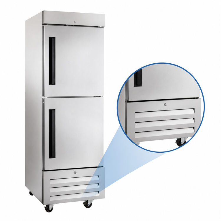 Product image #3 for Centerline One-Section Self-Contained Reach-In Freezer with Half-Height Solid Left-Hinged Doors, 19.89 Cu. Ft.
