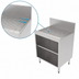 Thumbnail image #4 for 24 Inch Wide Underbar Storage Cabinet with Drainboard Top and 6 Inch Backsplash, Stainless Steel