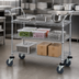 Thumbnail image #3 for Quantum WRC-1848GY-3 48 in. x 18 in. Gray Epoxy 3-Shelf Wire Utility Cart