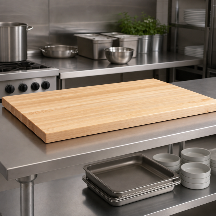 Product image #3 for John Boos Boos Block Full-Length Edge Grain Maple Kitchen Countertop, 144 x 38 x 1-1/2 Inches, Varnique Finish