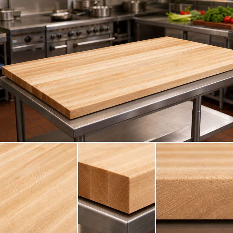 Product image #3 for Boos Block 72 Inch x 38 Inch Edge Grain Northern Hard Rock Maple Kitchen Countertop