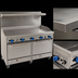 Thumbnail image #3 for Comstock-Castle 60-Inch Commercial Gas Range with 3/4-Inch Griddle, 2 Standard Ovens and Back Riser High Shelf