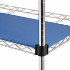 Thumbnail image #3 for Eagle Group QuadPlus QPF-QA2154C-BS Solid Blue Polymer Shelf Mat, 54 x 21 in, Chrome Quad-Adjust Frame Case of 2