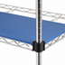 Thumbnail image #3 for QuadPlus 54 x 21 Inch Solid Blue Polymer Shelf Mat with Chrome Quad-Adjust Frame