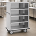 Thumbnail image #2 for FWE Super Duty Enclosed Queen Mary Utility Cart, 5 Shelves, 48 Inch Wide, Stainless Steel