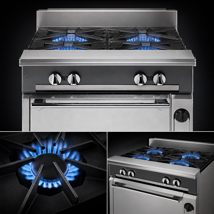 Product image #3 for Vulcan V Series 36-Inch Heavy Duty Modular Gas Range with 4 Open Burners