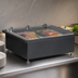 Thumbnail image #3 for Portable Insulated Double Ice Well with Acrylic Lid, Brushed Aluminum, Fits 2 Full-Size Templates