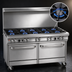 Thumbnail image #3 for Southbend Ultimate 60-Inch Gas Restaurant Range with 10 Open Burners, 2 Cabinets, and Hi-Shelf Backriser